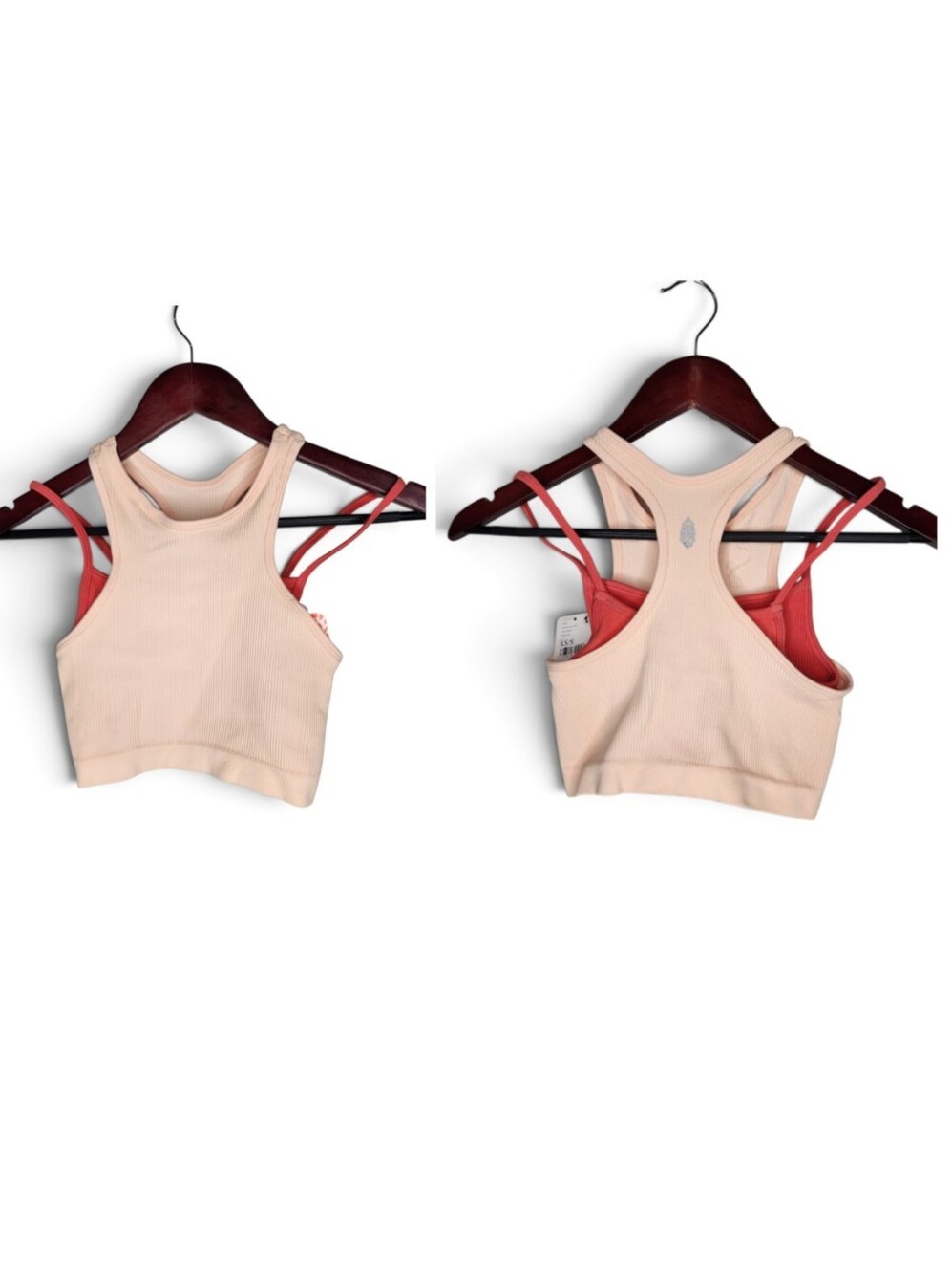 FP Movement Free Throw Double Layer Tank In Apricot Cayenne Size XS/S NWT
